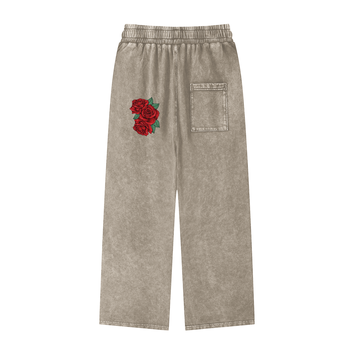 Acid Wash Straight Leg Pants - 360 GSM