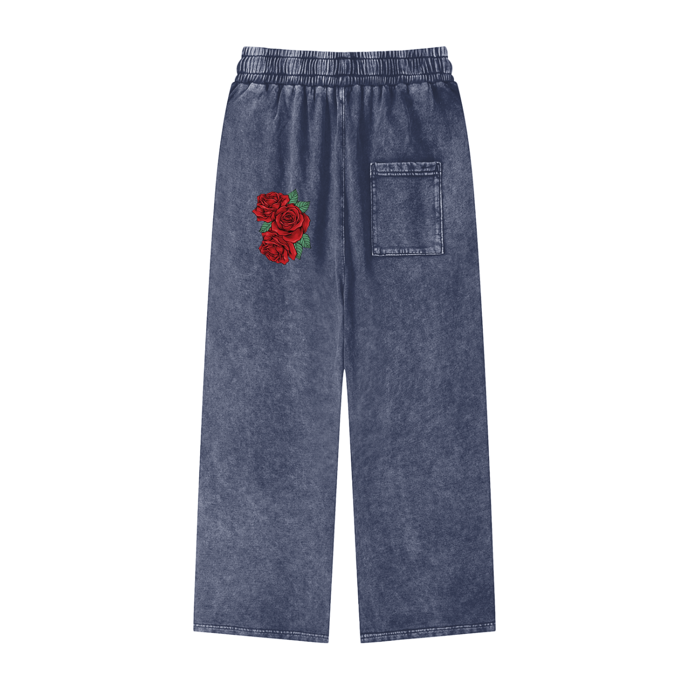 Acid Wash Straight Leg Pants - 360 GSM