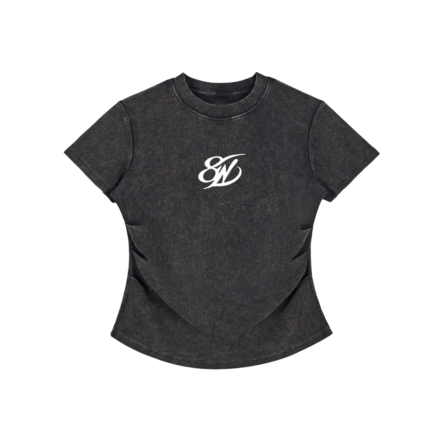 Vintaged-Wash Bodycon Cotton T-Shirt