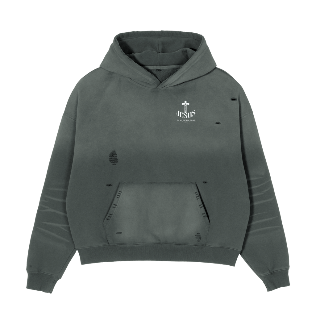 Frayed Sunfade Boxy Hoodie