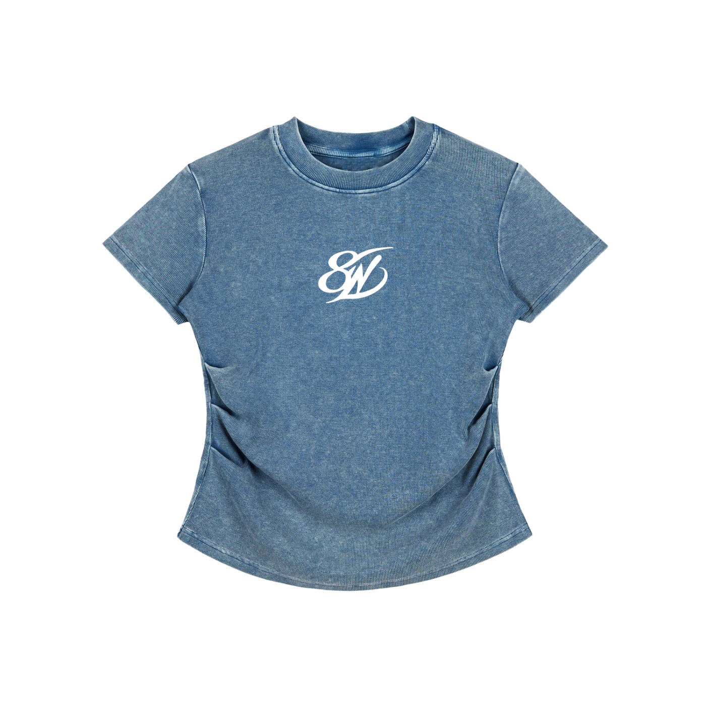 Vintaged-Wash Bodycon Cotton T-Shirt