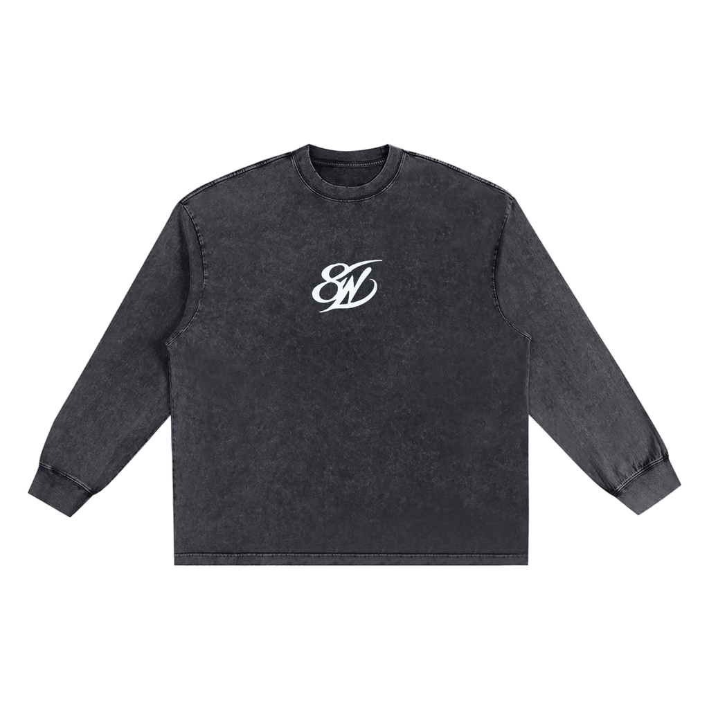 Snow Washed Oversize Long Sleeve T-shirt